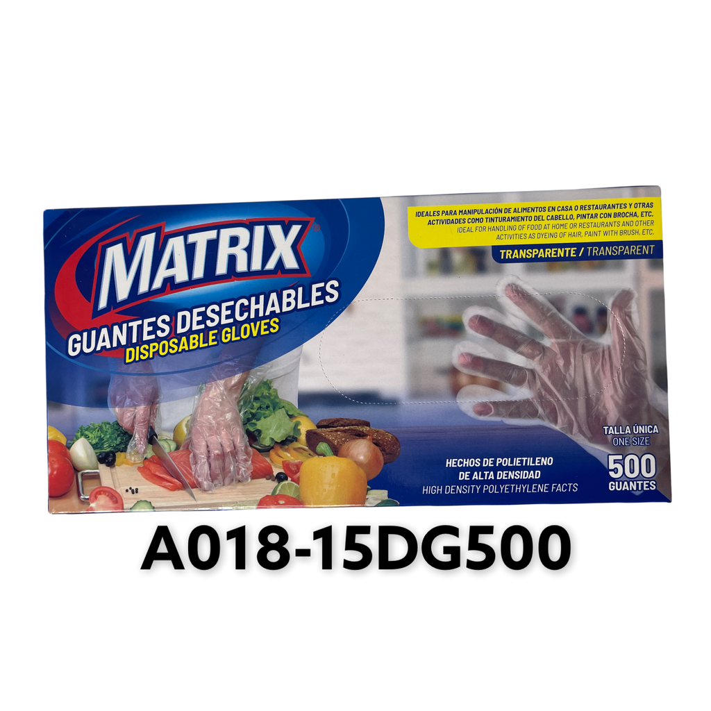 GUANTES DESECHABLES 500pza MATRIX