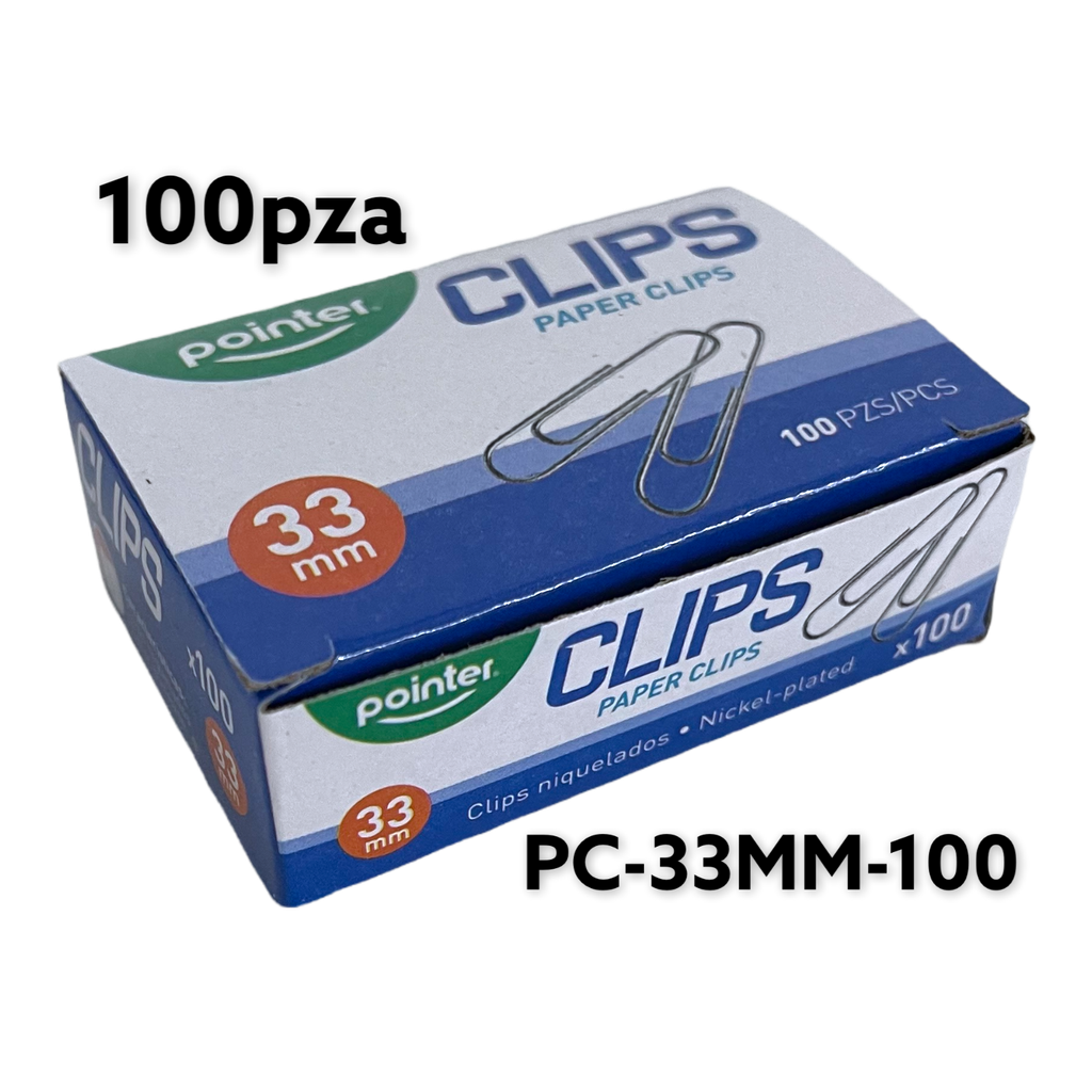 PAPER CLIPS 33mm 100pza POINTER
