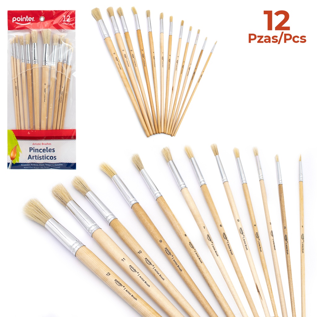 PINCELES REDONDO 12pza ETERNA