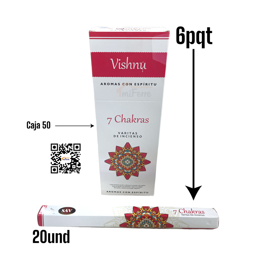 PQT INCIENSO 7 CHAKRAS SAV
