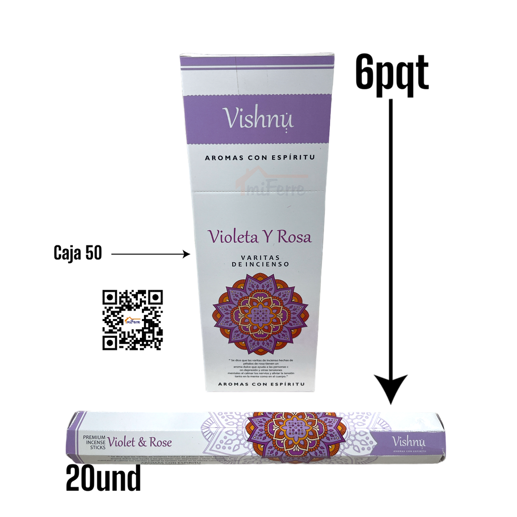 PQT INCIENSO VIOLETA Y ROSA SAV