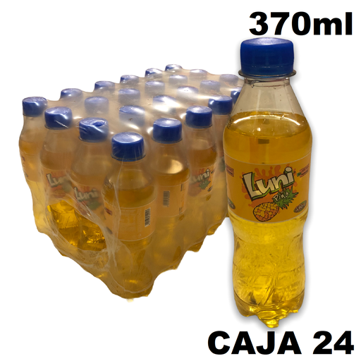 SODA LUNI PIÑA PLASTICO 370ML/24 CAJA